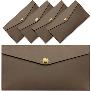 Dada 3D 黃金烏龜 無病長壽 信封  深褐色  5個