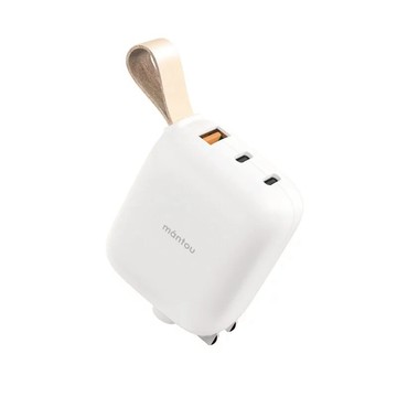 【expo BEAUTY】Lisscode-  Mantou 氮化鎵極速充電器(白色) |2C+1A 65W