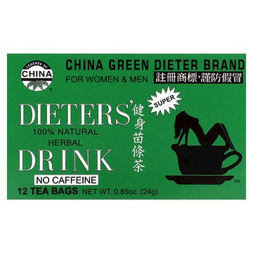 Uncle Lee's Tea, Dieters 全天然草本飲品，無咖啡萃取，12 茶包，0.85 盎司（24 克）