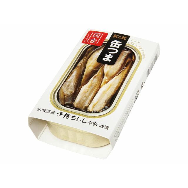 KK 缶つま 北海道産 子持ちししゃも 75g  x12