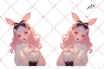 原創人物貼紙 裝飾貼紙 P007 內含5張