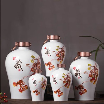 景德鎮陶瓷酒壇子1斤2斤3斤5斤10斤密封空酒罐酒具禮盒酒缸泡酒瓶