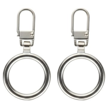 minono 米諾諾 小孔圓環型拉鍊頭 4.5 x 2.2 x 0.3cm 2個  銀色  5組