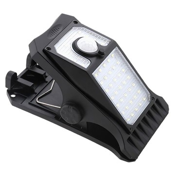 免釘免鑽高亮太陽能感應燈-白光  1入  ABS材質  3.7V 9W  1個