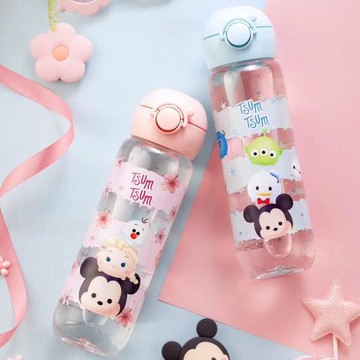 優貝選 迪士尼tsum tsum 俏皮直飲式大容量兒童便攜水壺(600ML)(平輸品)