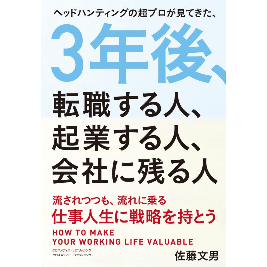 3年後、転職する人、起業する人、会社に残る人 電子書籍版   佐藤文男