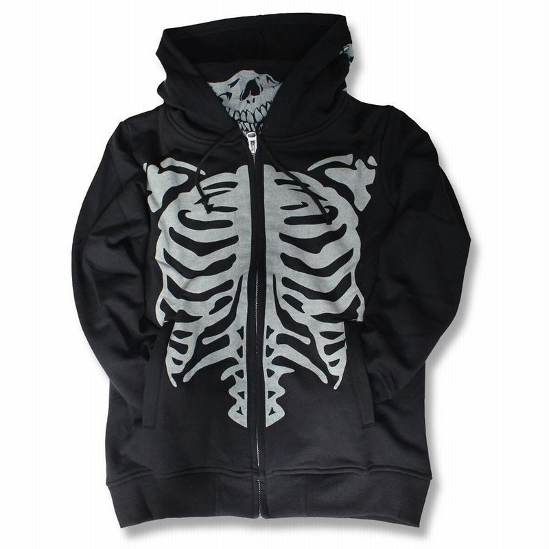 スカルパーカー ドクロ パーカ SKULL BONE PARKA ロック ファッション