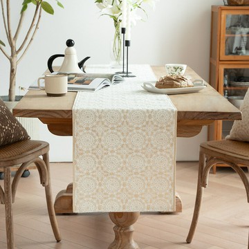 『百貨屋二號』密語系列刺繡桌旗雙層布藝熱門輕奢風客廳茶幾桌旗茶旗布