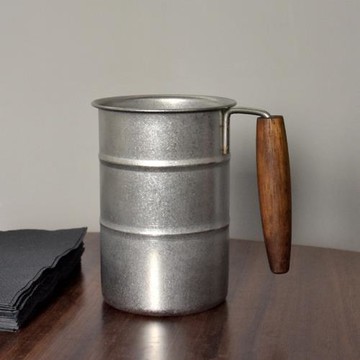 帶把手雪花復古工業風啤酒杯 304不銹鋼水杯馬克杯戶外露營杯子無
