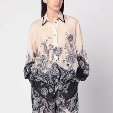Cream Rhiannon shirt with fantasy print