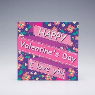 【GFSD】水鑽精品-手工情人節卡-愛的祝福