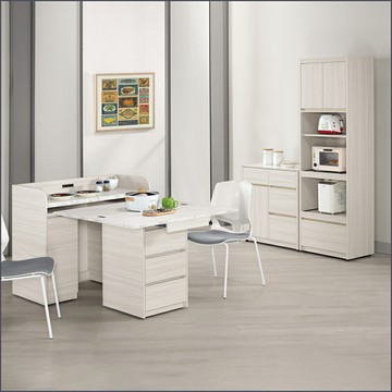 3.5尺仿石面活動式餐櫃 / 2尺電器櫃 / 2.7尺收納櫃(下座) 餐桌 廚房桌 【149B16881】Leader傢居館149-A048