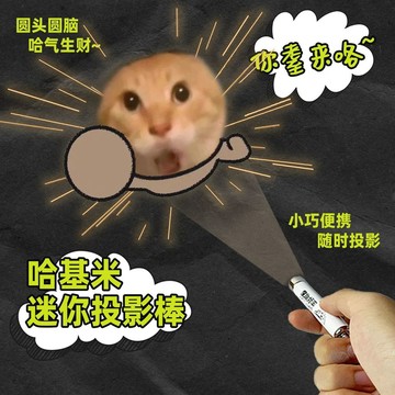 💥新品 免運💥哈基米 迷你投影 手電耄 耋貓裝飾 圓頭貓咪 網紅梗圖 個性IP周邊 meme狗 沙雕表情包 交換禮物