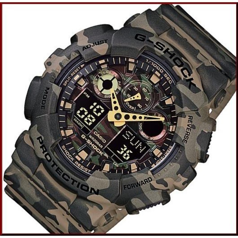 CASIO G-SHOCK カシオ Gショック Camouflage Series/カモフラージュシリーズ アナデジ メンズ腕時計 迷彩柄 海外モデル  GA-100CM-5A | LINEブランドカタログ