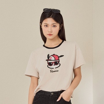 CACO-帕恰狗撞領落肩上衣‧親子款-女【J2SA015】