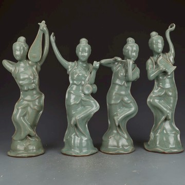 宋汝窯粉青釉四大美女古董古玩收藏真品包老包真老物件瓷器老貨