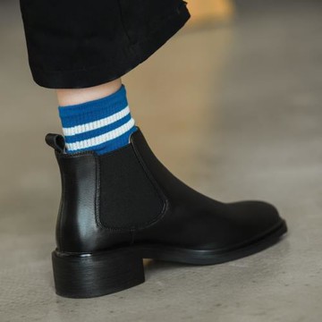 英倫風切爾西短靴女2025新款女靴子中跟皮靴馬丁靴秋冬單靴及踝靴