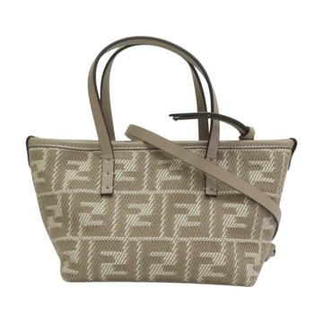 FENDI 芬迪 棕色 提花帆布 兩用包 8BS096 【二手名牌BRAND OFF】