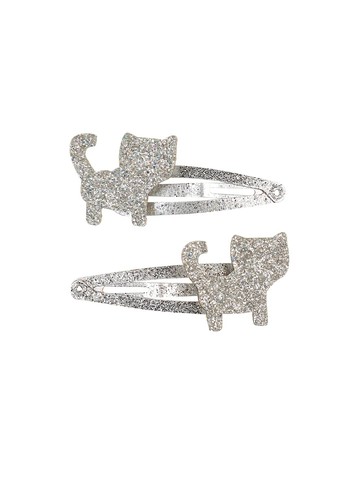 荷蘭 Souza！ - 銀色小貓髮夾 2 入組