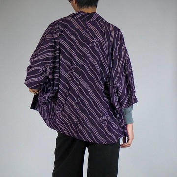【日本製造】70年代復古日式羽織、紫色羽織、吉祥圖案、禮物