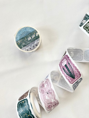 緞帶 / 2.5cm和紙膠帶 (割型)