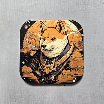 執政官柴犬-吸水陶瓷杯墊
