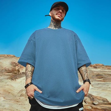 新疆棉花220g重磅純棉全棉胖子短袖T恤寬松男女純色大碼打底衫