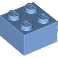 基本磚 2x2x1 中間藍色 3003