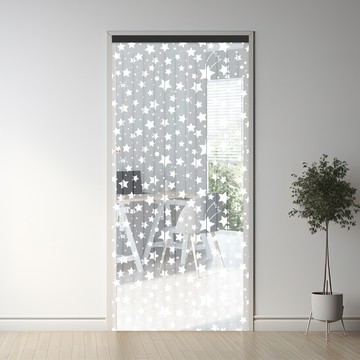 韓一貿易 高級 玄關 防蠅門簾  星星圖案白色  92 X 200 厘米