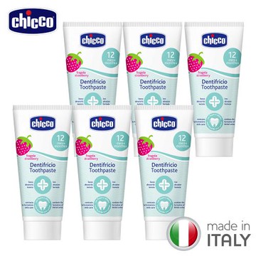 chicco-兒童木醣醇含氟牙膏50ml*6入組