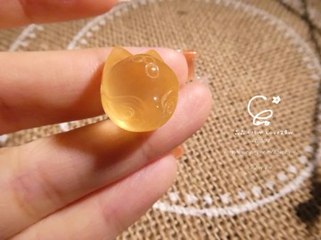 黃兔毛狐狐 黃兔毛 水晶飾品  晶晶工坊-love2hm 46215