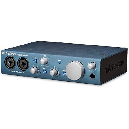 Presonus AudioBox iTwo Studio Audio Interface Full Studio Bundle w Recording Software for Mac, Windows and iPad, Headphones, Microphone w Cable, Pop F