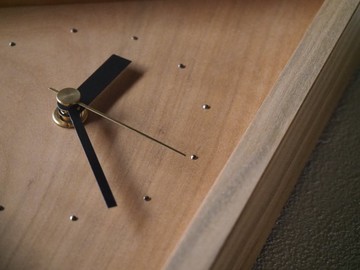 三角形時鐘 木頭時鐘 擺設/壁掛兩用 No.18