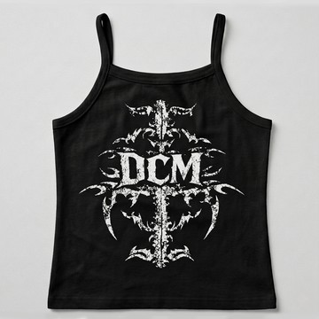 [HORMES](DCM562)DISCERNMENT DCM 荊棘 短版 縮腰 剪裁 細肩 背心