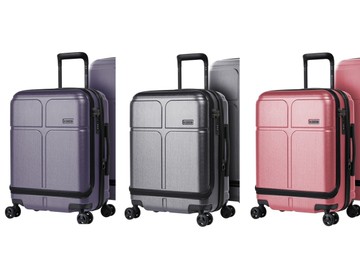 ~雪黛屋~EMINENT 25吋行李箱前開1:9防爆防水拉鍊100%PC加大容量360度轉NE10