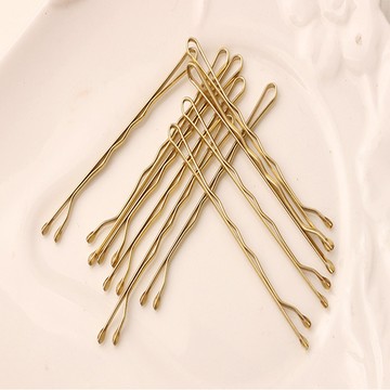 韓版一字金色髮夾