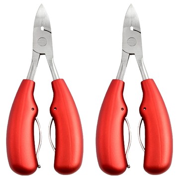 不鏽鋼甲溝專用修剪指甲鉗  紅色  2個