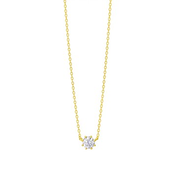 solitaire round 單鑽項鍊(0.15ct)