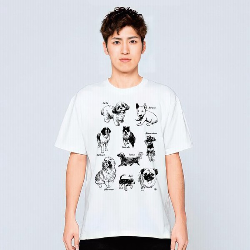 犬 イラスト Tシャツ メンズ レディース 半袖 おしゃれ 動物 プレゼント 大きいサイズ 綿100 160 S M L Xl 通販 Lineポイント最大0 5 Get Lineショッピング