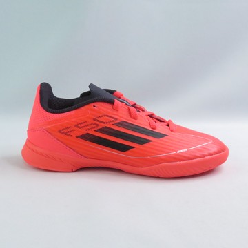ADIDAS IF1369 中大童 足球鞋 室內 F50 LEAGUE 橘紅【iSport愛運動】