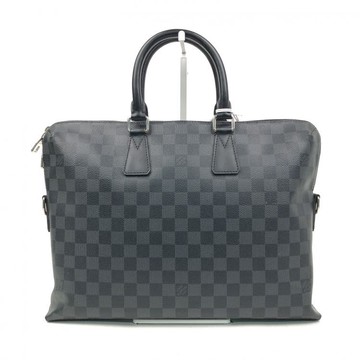 louis vuitton黑色經典格紋托特包