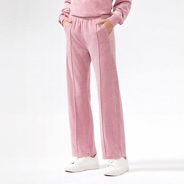 Hang Ten- 珊瑚絨繡花長褲-女(粉紫)