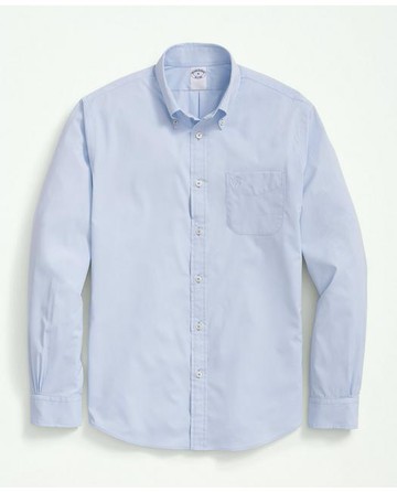 Brooks Brothers Men's Performance Series Stretch Button-Down Collar Sport Shirt | Light Blue | Size 2XL