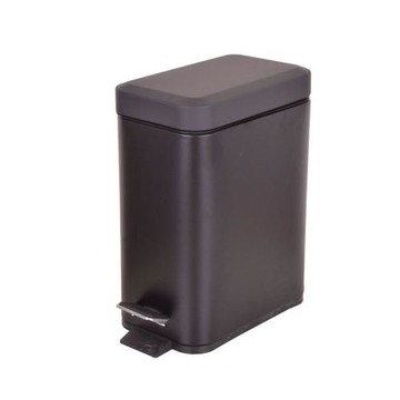 歐式5L長方形垃圾桶衛生間創意時尚不銹鋼腳踏靜音緩降家用省空間