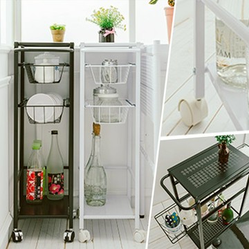 細縫架/廚房推車/餐車 3 Idiots・鐵板細縫推車架 兩色可選 台灣製造 dayneeds