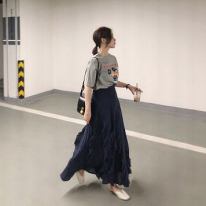 フリル スカート フリルスカート スカート フリル ドレープ 可愛い スカート フレアロングスカート フレアスカートロング マキシスカート 通販 Lineポイント最大1 0 Get Lineショッピング