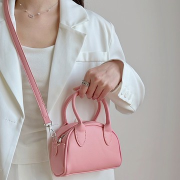 小方包 波士頓包 保齡球包 生日禮物女生實用 包包 手提包 可愛包包 粉色包包 斜背包 白色包包 韓國包包 女包 882