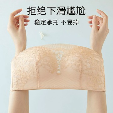 新款C杯 無肩帶内衣 平口內衣 爆红款 無鋼圈奇蹟 超防滑小可愛內衣 可拆雙肩帶 集中爆乳上托性感 集中 隱形 手掌杯