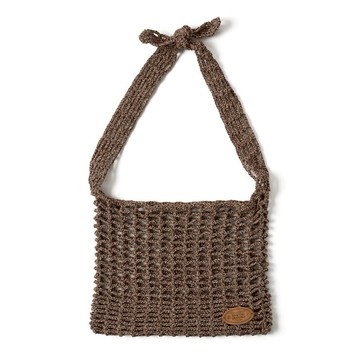 1月中旬出貨 [Dancing Grandma]  獨家｜韓國小眾品牌｜生日禮物｜情人節禮物｜交換禮物｜感謝禮｜打氣禮｜閨蜜禮｜紀念禮｜編織包（ two way net-brown）