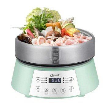 福利品 Arlink 鍋主任自動升降火鍋 AP01 4.5L 食材升降 一機多用 烤肉 電鍋 炒鍋 強強滾生活